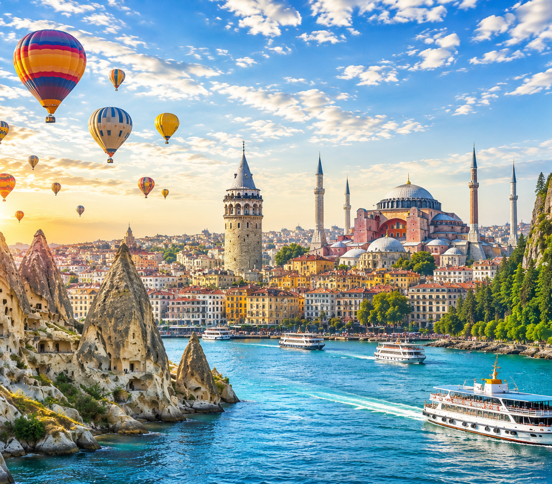 Türkiye destinasyonları kolajı